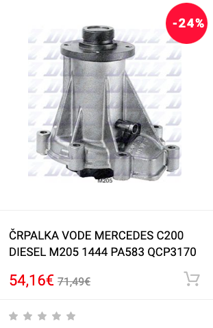 ČRPALKA VODE MERCEDES C200