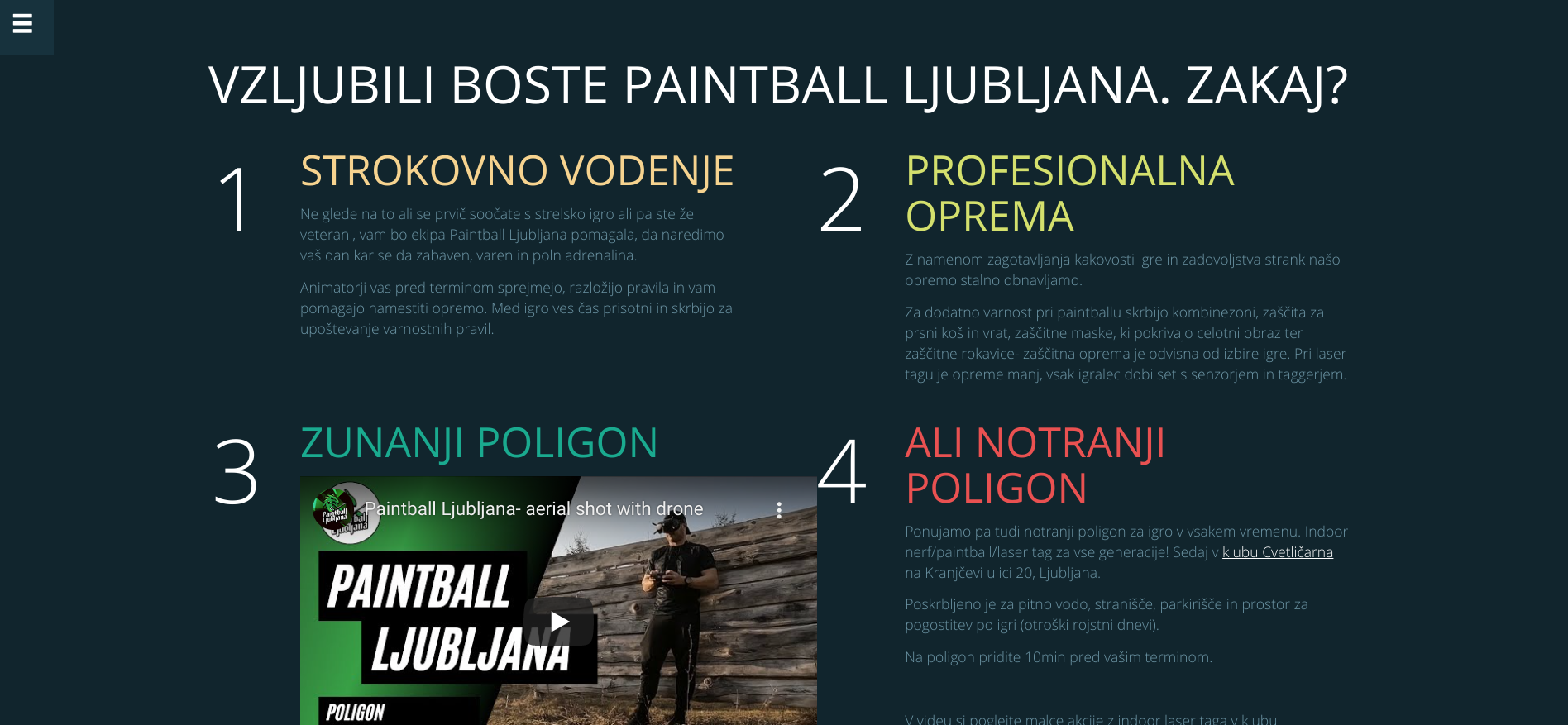 paintball - ključne besede